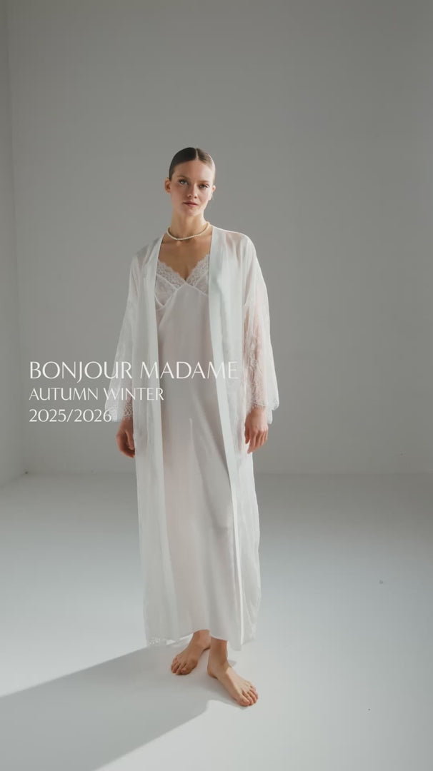 BM-1833 – Lace Detailed Jacquard 6-Piece Bridal Set