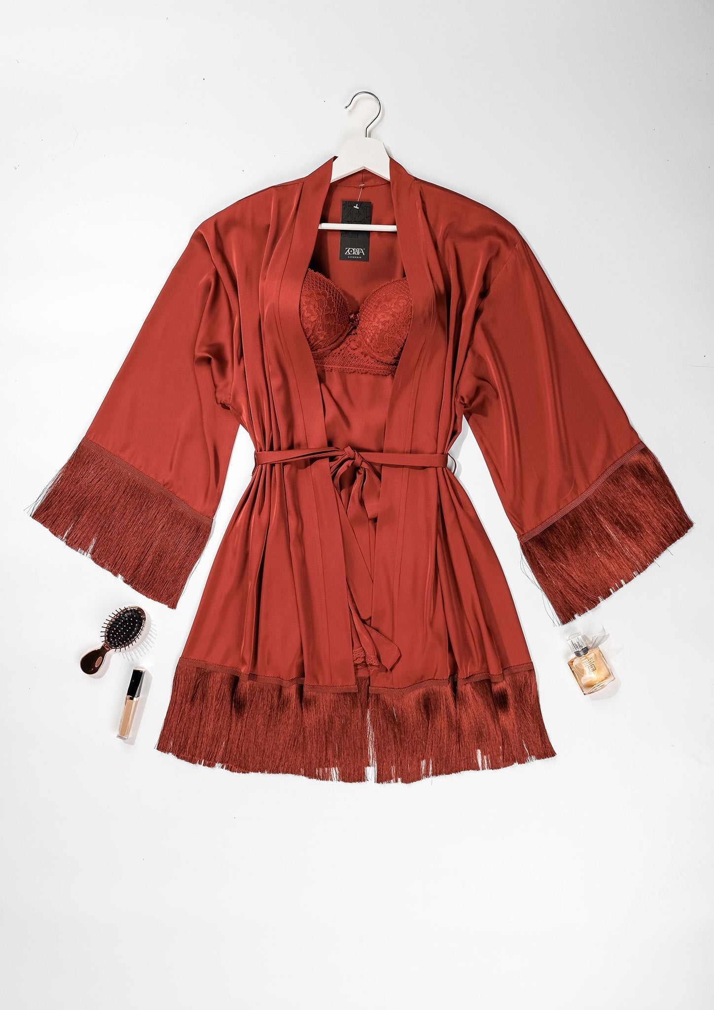 SATIN ROBE SET 6130 - Belle Bonjour