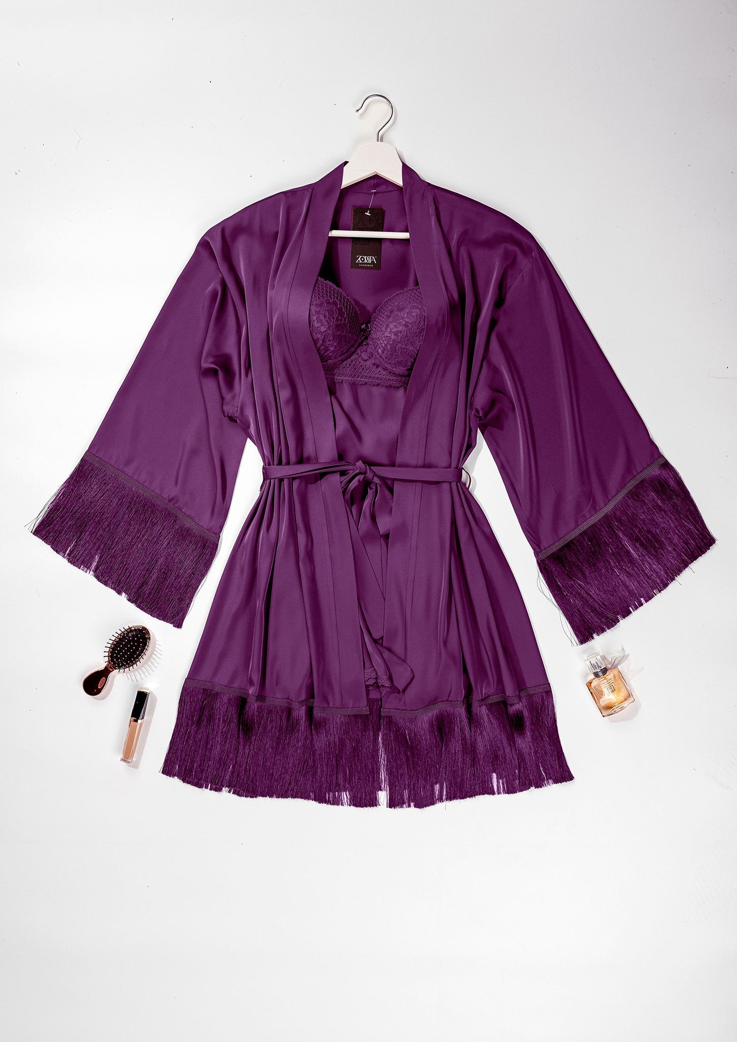 SATIN ROBE SET 6130 - Belle Bonjour