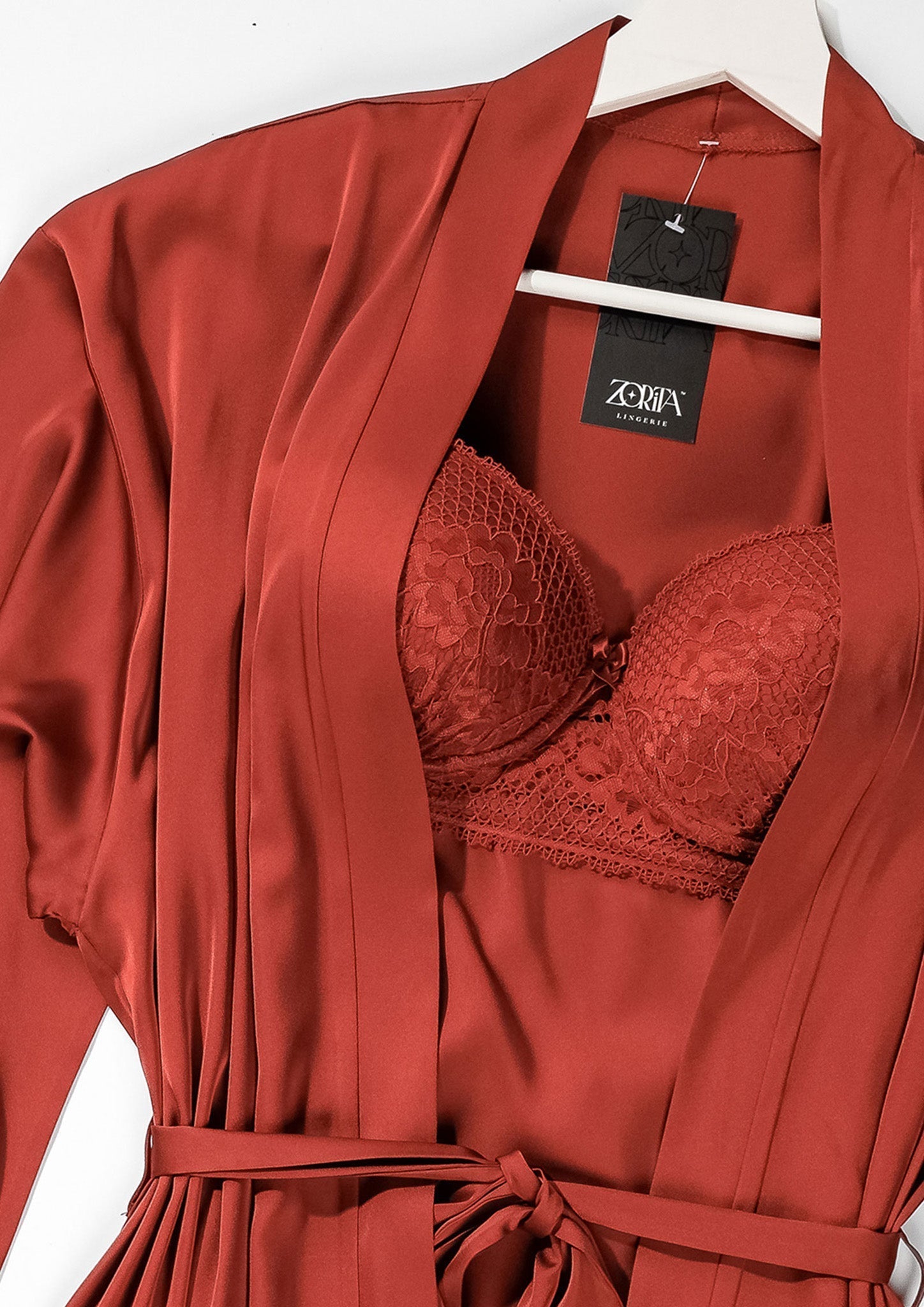 SATIN ROBE SET 6130 - Belle Bonjour