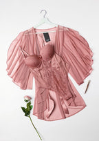 Prism Teddy Robe Set 6077 – Teddy and Satin Detail | Belle Bonjour UAE
