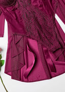 Prism Teddy Robe and Satin Set 6077 – Full Piece Flat Lay | Belle Bonjour UAE