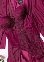 Prism Teddy Robe and Satin Set 6077 – Fabric and Texture Detail | Belle Bonjour UAE