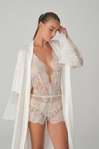 VALERIE jacquard vegan silk-satin 6-piece bridal set – Ivory (2)